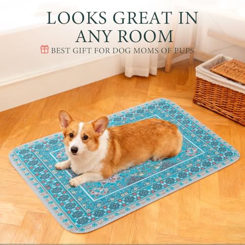 Homimp Washable Pee Pads for Dogs, 6 Pack Reusable Puppy Pads Waterproof, Absorbent and Leakproof Dog Pee Pads, Non Slip Puppy Training Pads, Pet Mat for Floor,Crate,Couch,Whelping,Blue, 16"x24" - size: 16"x24"(Pack of 6)