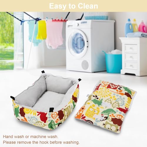 Wontee Guinea Pig Bed Warm Hammock Snuggle Bed for Young Guinea Pig Small Ferret Rat Sugar Glider Squirrel (Yellow) - color: Yellow