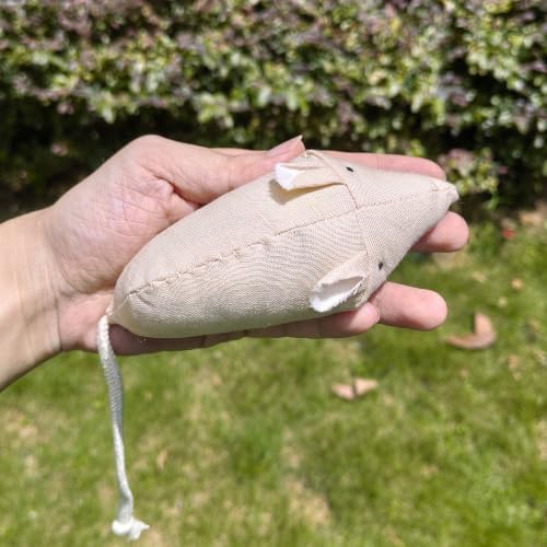 Big Mouse Cat Toys with Catnip, 6 Pcs Large 5inch Size Mice for Indoor Cats | Handcrafted, Catnip & Silvervine Blend,Interactive Play,Adult Cats and Kittens, Encourages Cuddling, Chasing, Kicking - size: Large