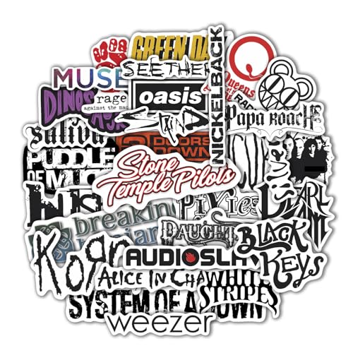 36Pcs Grunge Stickers, 90's Grunge Music, Rock Stickers, Rock Band Decals, Music Gifts for Men and Women - color: Grunge Stickers