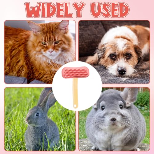 Rabbit Brush, Soft Silicone Small Animal Massage Comb, Practical Bunny Brush for Grooming, Bunny Grooming Kit Supplies Suitable for Cats Puppies & Other Pets - color: 1pc/pink