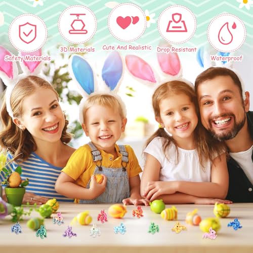 Honoson 12 Pcs 3D Printed Animals 5-7cm, Rabbit | Articulated Fidget Animals, Flexible 3D Printed Figures for Stress Relief, Cute Mini Joints for Party Favors and Display - size: 5-7cm, style: Rabbit