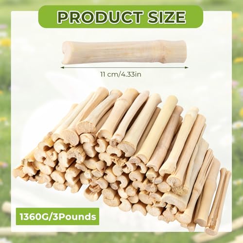 3lb Sweet Bamboo Chew Toy Natural Sweet Bamboo Animals Molar Chew Sticks Toys Pet Snacks Bamboo Sticks Treats - size: 3lb