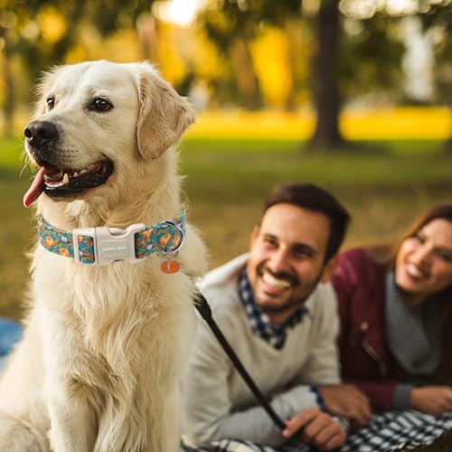 ARING PET Fall Dog Collar, Cute Autumn Halloween Pumpkin Pet Collars for Puppy Small Medium Large Giant Girl Boy Dogs-XS - color: Fall Two Pumpkin, size: X-Small