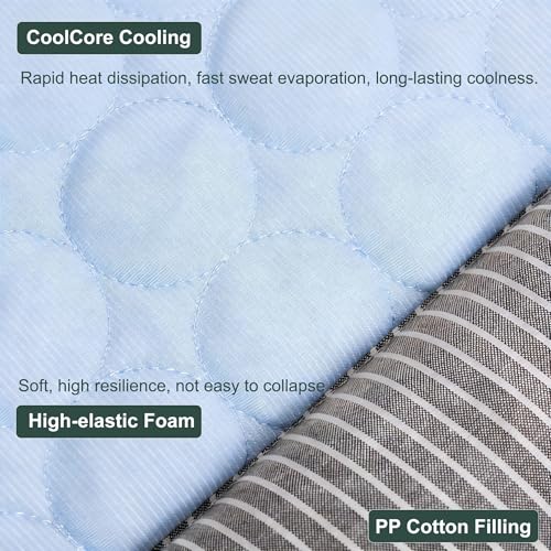 RPGT Cooling Mat for Cats 13" x 18" Pet Cooling Bed for Indoor Cats & Dogs | Washable Cat Cooling Mat Self-Cooling Pet Bed Pad Breathable Material Ideal for Indoor and Outdoor Use - size: Small