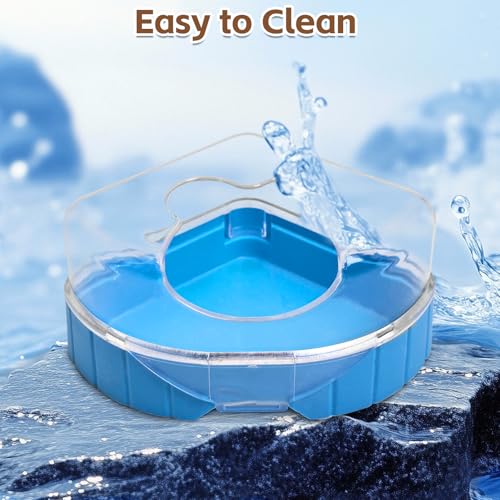 PINVNBY Hamster Bathroom Gerbil Plastic Sand Dry Bath Container Small Animal Sauna Toilet Sandbox with Scoop for Hamster Gerbil Rat Mice and Small Animal