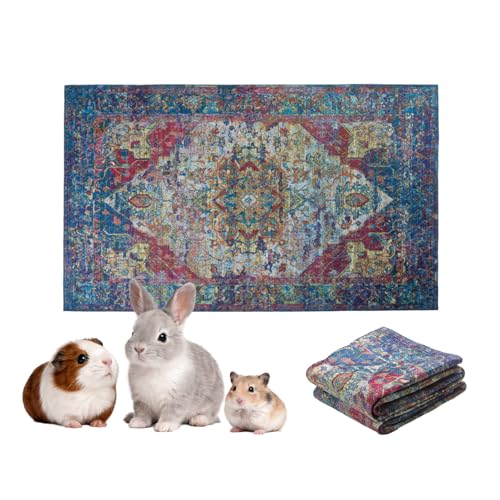 Lovewag Guinea Pig Liner, Hamster Bedding, Bohemian Jewel, 16x24, 2 Pack | Waterproof, absorbent, washable, reusable cage liner and bedding mat for guinea pigs, hamsters, rabbits, ferrets, small pets - color: Bohemian Jewel, size: 16x24 inches (Pack of 2)