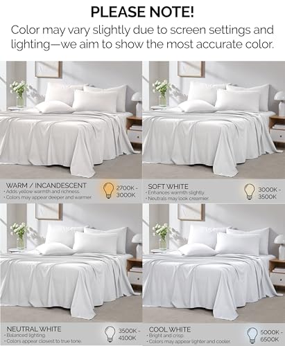 Southshore Fine Living, Inc. 21 Inch Extra Deep Pocket King Sheet Set, 6 Piece King Sheets Deep Pocket, Double Brushed Microfiber Pet Hair Resistant Bedding Wrinkle Resistant Oeko-TEX, White Sheets - color: 01 - White, size: King