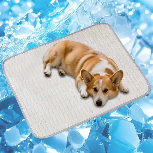 Cooling Mat for Dogs, No-Gel Ice Silk Pet Pad(Gray,XL) | Washable Anti-Slip Pet Cooling Mat for Dogs and Cats, Crates and Car Seats - color: Gray, size: 40"x28"