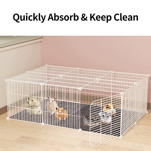 2 Packs Fleece Guinea Pig Cage Liner Washable, Waterproof & Anti Slip Guinea Pig Fleece Cage Liners Super Absorbent Reusable Guinea Pig Bedding Pee Pads Accessories