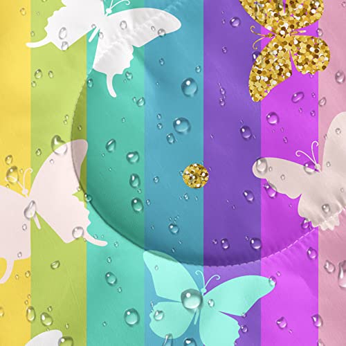 QOOMO Camping Sleeping Bags,3 Season Warm & Cool Weather,Lightweight,Waterproof Sleeping Bags for Adults & Kids,Traveling,and Outdoors,Camping Gear Equipment - color: Rainbow Butterfly 2