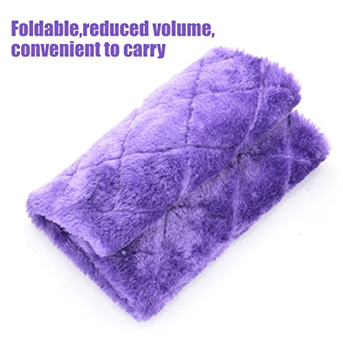 MOACC Winter Warm Bird Nest House Shed Hut Hanging Hammock Finch Cage Plush Fluffy Birds Hut Hideaway for Hamster Parrot Macaw Budgies Eclectus Parakeet Cockatiels Cockatoo Lovebird (L, Purple) - color: Purple, size: L