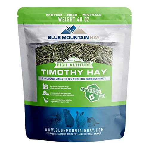 Blue Mountain Hay Timothy Hay Easy Flake Feed for Small Pets, 40oz | Easy Flake Timothy Hay, High Fiber Daily Forage, Soft Leafy Texture, Supports Digestion and Dental Care, Natural Nutrition - size: 2.5 Pound (Pack of 1)