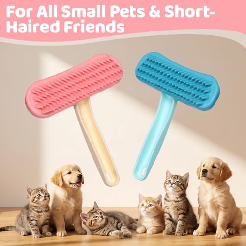 2 Pack Rabbit Brush Pet Grooming Brush for Rabbits Cats | Suitable for Rabbits, Short-Haired Cats, Guinea Pigs, Chinchillas, And Most Small Animals, Helps Keep Their Coat Clean