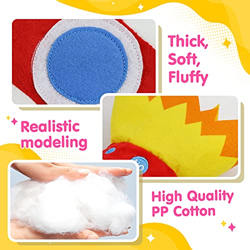 BSTAOFY Light up Red Rocket Plush Toys Stuffed LED Glow Soft Cozy Nightlight Kids Gifts for Toddlers on Birthday Valentines Christmas, 14.5’’ - color: Rocket