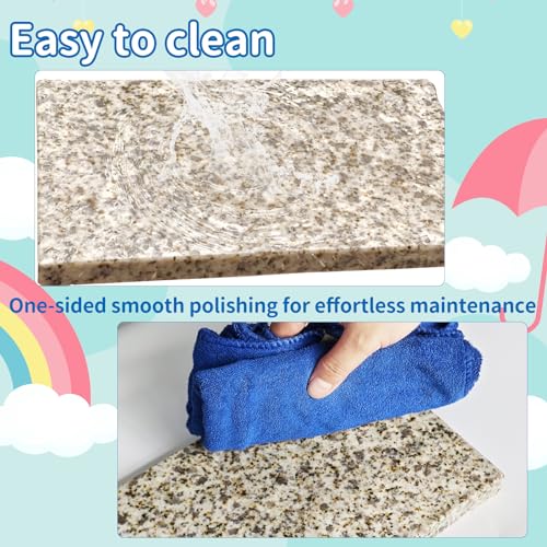 Chinchilla Cooling Stone Durable Cool Down Easy Clean in Hot Summer for Rabbit Hamster Guinea Pig Chinchilla Kitten Small Animals Spots of Gold-Grey