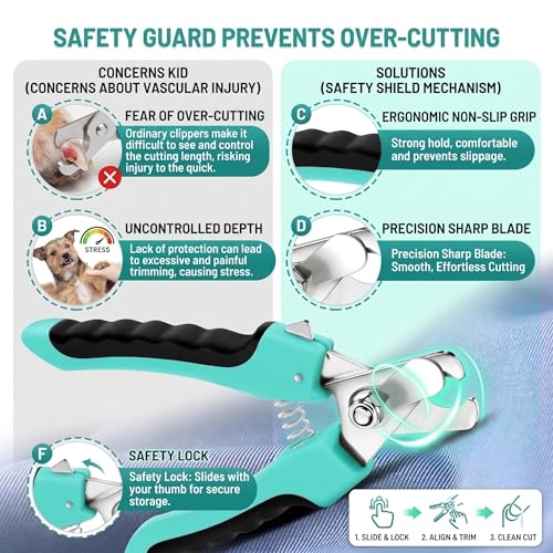 Self Cleaning Slicker Brush & Nail Clippers for Dog and Cats | 2 Pcs, Shedding Long and Short Haired Pets, Skin Friendly, Deshedding Grooming Tool - color: Green 2 PCS