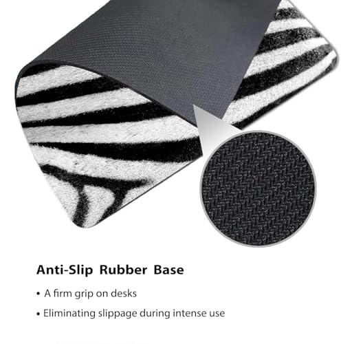 Zebra Fur Texture Mouse Pad, Wild Stripes Animal Print Art Desk Mat | 9.5"x 7.9", Black and White Design, Cute Smooth & Anti-Slip Mousepad - color: Colorful Design Wknoon-Art 06