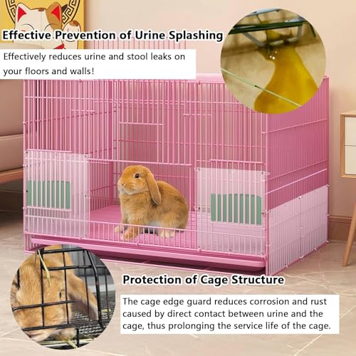12 Pcs Pet Cage Liner Protection 10 × 8'' Rabbit Cage Urine Guard Side Lining Shield Covers Prevent Scatter for Guinea Pig Bunny Hedgehog Hamster Small Animals