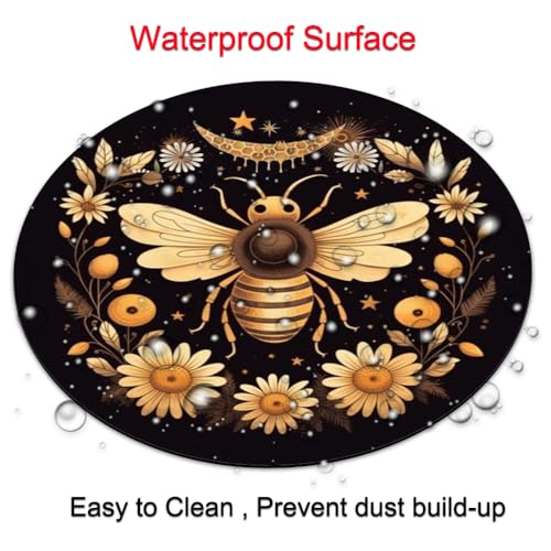 Bees Round Mouse pad Customized Mousepad Non-Slip Rubber Base Mouse Pads for Computers Laptop Office Desk Accessories Mouse pad - color: Bees