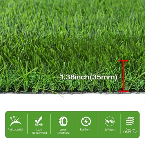 GLOBREEN Thick Artificial Grass Pee Pads for Large Dogs, 45" x 32" Puppy Pets Fake Turf Grass Patch Potty Training, High Drainage - size: 32x45 Inch
