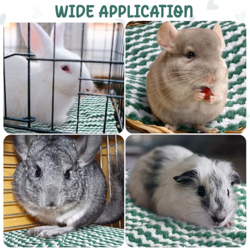Moukeren 20 Pcs Guinea Pig Fleece Bedding Blankets Bulk Washable Small Animal Fleece Cage Liners Pet Sleeping Mat Cover for Hamster Chinchilla Rabbit Hedgehog(12 x 12 Inch,Modern,Dark Green) - color: Dark Green, size: 12 x 12 Inch, style: Modern