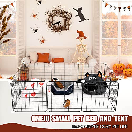 Guinea Pig Hideout - Guinea Pig Bed, Halloween Style Small Pet Hides, Ideal Bed for Small Pets, Bat Shape, Dark Gray