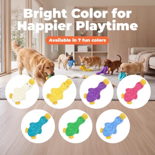 Best Pet Supplies Interactive Squeaky Dog Toy - Crinkle Duck, Yellow | Stuffing Free Body, Soft, Squeaks & Crinkles, No Mess, Perfect for Moderate Chewers, Toss and Fetch Play - color: Crinkle Duck (Yellow), size: Large