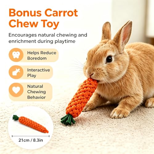 Rabbit Cooling Mat 2 Pack, 11.8x15.74in/30x40cm | With Chew Toy, Breathable Small Animal Bed, For Rabbits, Guinea Pigs & Hamsters, Non Toxic, Chew Resistant - size: 30x40cm