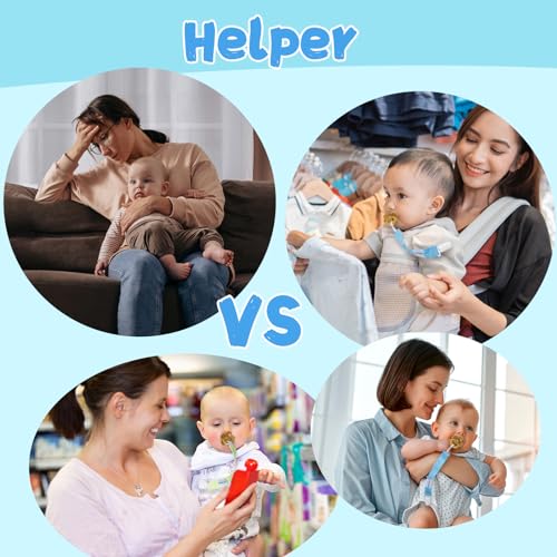 babygoal Pure Color Pacifier Clips, 6 Pack Binky Paci Holder Clips Leashes Fits for Most Baby Pacifiers and Binkies - color: Pure girl color