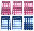 Saguaro Acres Rabbit & Small Animal Cage Resting Mat, Pink & Blue, 6-Pack | Wire Floored Cages - color: Pink and Blue