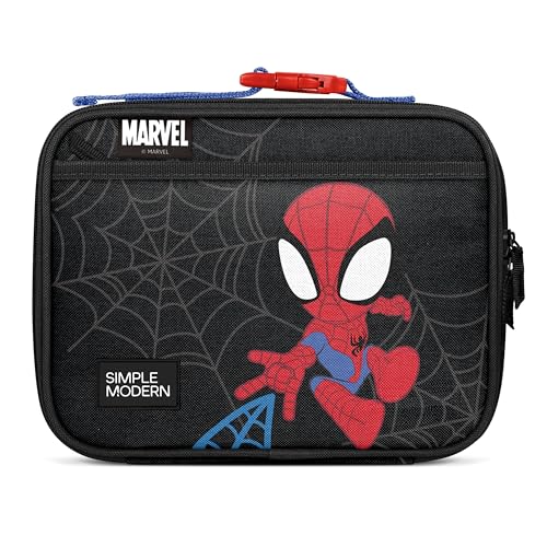 Simple Modern Marvel Spidey Kids Lunch Box & Insulated Lunch Bag for School | Hadley Cute Lunch Box for Girls, Boys, Toddlers | Fits Bento Box, Lunch Containers | Small Lunch Bag | Spider-Man, Spidey Kid - color: Marvel: Spidey Kid