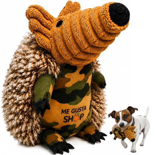 ME GUSTA SHOP Hedgehog Dog Squeak Toys Squeaky Plush Toy for Small Medium & Large Dogs Animal Pet Plush Dog Toy