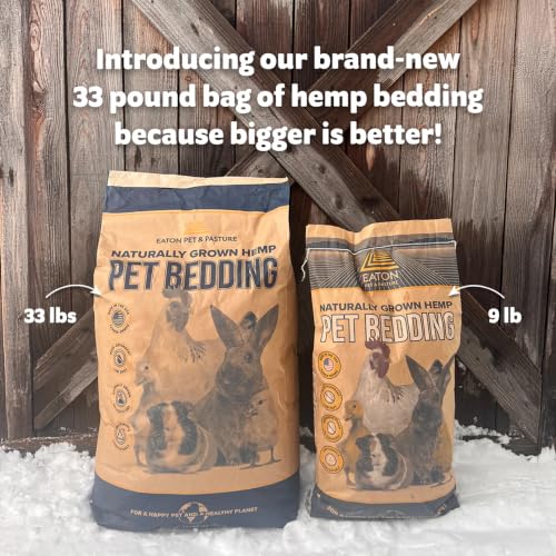 Eaton Pet and Pasture Hemp Bedding for Chickens, Rabbits, Small Pets, 33 Lb - size: 33 Pound (Pack of 1)