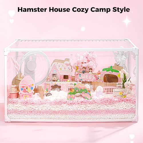 mini&moe Hamster Bridge - Wooden Hamster Climbing Toys Cage Accessories and Decor Small Animal Ladder for Rats, Mice, Gerbils