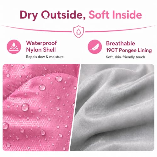 Sleeping Bags for Adults & Kids, Lightweight Camping Sleeping Bag | Waterproof Backpacking Sleeping Bag for Girls, Boys & Teens, Warm 3-Season Design for Hiking, Camping & Outdoor Travel - color: 3lb-Pink