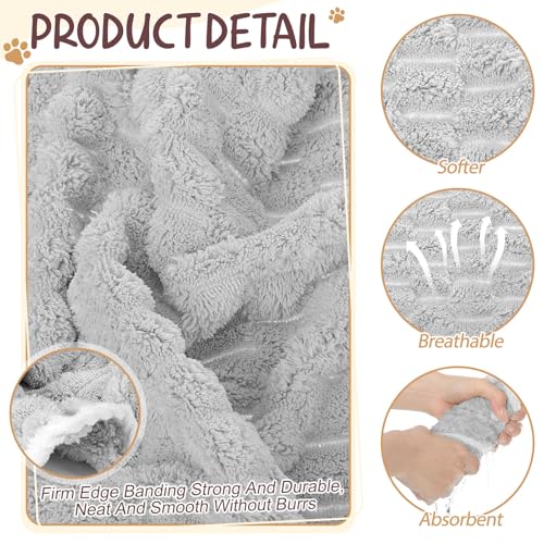 Moukeren 20 Pcs Guinea Pig Fleece Bedding Blankets Bulk Washable Small Animal Fleece Cage Liners Pet Sleeping Mat Cover for Hamster Chinchilla Rabbit Hedgehog (14 x 30 Inch,Cloud Style,Gray) - color: Gray, size: 14 x 30 Inch, style: Cloud Style