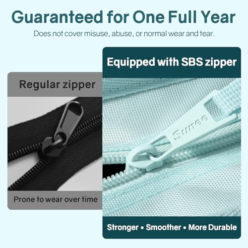SUNEE Zippered Binder Bag with Handle, 2-Inch 3-Ring O-Ring, 500-Sheet Capacity, Includes Zip Pocket, 5-Tab Expanding File Folder, Multi-Pocket Organizer Binder for Middle School, Sky Blue - color: Sky Blue
