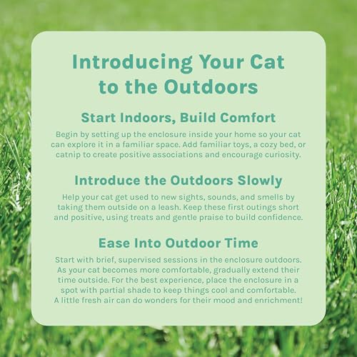 Kitty City Catio Outdoor 10' Cat Tunnel – 10‑Foot Cat‑Sized Play Tunnel, 11” Diameter, Modular Catio Connector for Cats & Small Pets