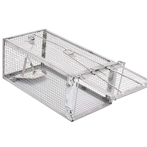 Kensizer Humane Rat Trap, Small Mouse Traps 10.5" L x 5.5" W x 4.5" H | Chipmunk Rodent Trap, Indoor and Outdoor, Mouse Voles Hamsters, Live Cage Catch and Release, 1-Pack - size: Small