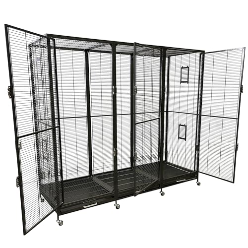 Exotic Nutrition Borneo Small Animal Cage - for Sugar Gliders, Squirrels, Marmosets & Other Small Pets (Cage + Add-On) - size: Cage + Add-On