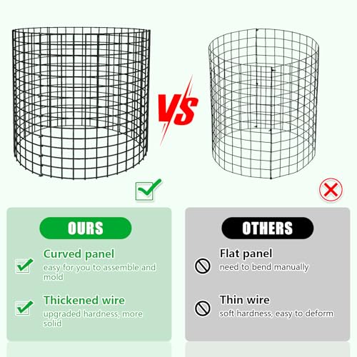 5 Pack Plant Protectors from Animals, 13x12" Plant Cages for Outdoor Plants | Wire Plant Protector, Thick Metal, Non-deformable, Free-Cut, Cap-less Design, Plant Protection Cage to Keep Animals Out - size: 5 PACK-13x12inch