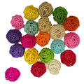 Large Bird Toys, Parrot Chew Toys Bird Toys, 1.97 inch 20 Pcs Rattan Wicker Balls Parakeet Chewing Toys, for Budgies Conures Hamsters Bunny Toy, Decoration for DIY Craft Party Wedding - size: 20pcs-1.97 inches