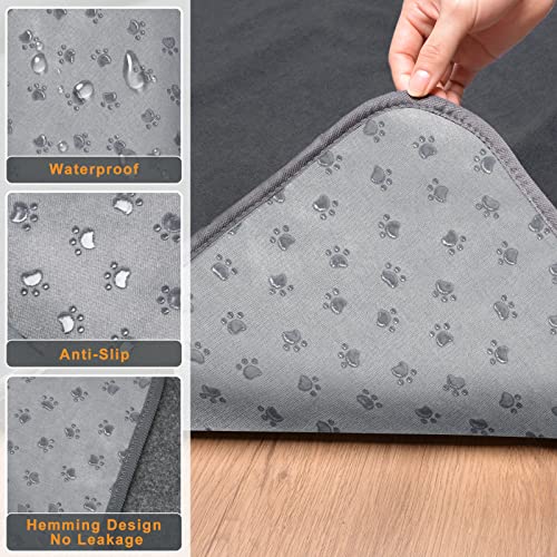 LOOBANI Washable Pee Pads for Dogs, 2 Pack Fast Absorbent Dog Mats,41"x41" | Leak-Proof and Non-Slip Reusable Puppy Pads, Machine Washable, Whelping Pads for Crate, Playpen, Incontinence, Housebreaking - size: 41"*41"(Pack of 2) Gray