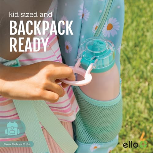 Ello Emma 14oz Insulated Stainless Kids Water Bottle with Straw, Twilight Breeze - color: Twilight Breeze