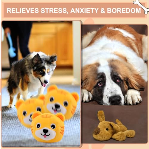 BABORUI Interactive Dog Toys Tiger, Jumping Squeaky Dog Toys with Recording and Music Modes, Rechargeable Moving Dog Chew Toys for Small/Medium/Large Dogs to Keep Them Busy(Tiger) - color: Tiger