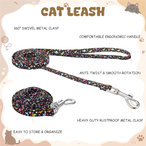 2 Pack Cat Harness and Leash, Escape Proof Adjustable Kitten Harness | Lightweight Soft and Comfortable for Cat Safe Walking and Travel, Dinosaur - color: Dinosaur