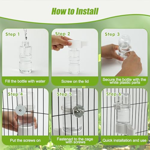 2 Pack Automatic Bird Cage Water Dispenser, 4.73 oz Parakeet Water Feeder | Water Dispenser for Birds, 4.73 oz Tank, Gravity Flow Helps Reduce Mess, Rotating Cage Clip, Budgies Cockatiels Lovebirds - color: White, size: 2PCS Water Dispenser