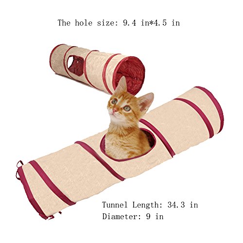 SmartyKat Crackle Chute Activity Tunnel Cat Toy, Collapsible Crinkly Tunnel for Exercise & Hide-and-Seek, Teal & Grey, One Size - style: Crackle Chute Tunnel