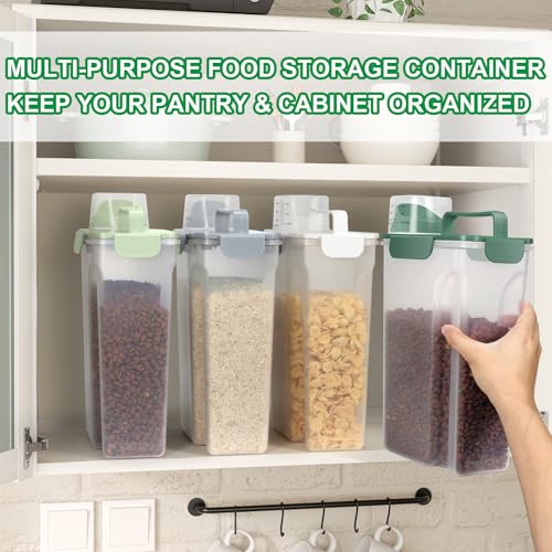 TBMax Travel Dog Food Storage Container 5 lbs with Dog Bowl, Airtight Pet Cat Food Storage Dispenser with Large Spout & Measuring Cup for Kibble Dog Treat Bird Seed Container -Green - color: Green 6Qt